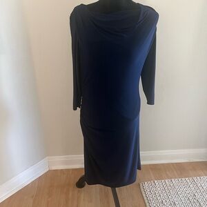 Elegant Navy Blue Women's Dress